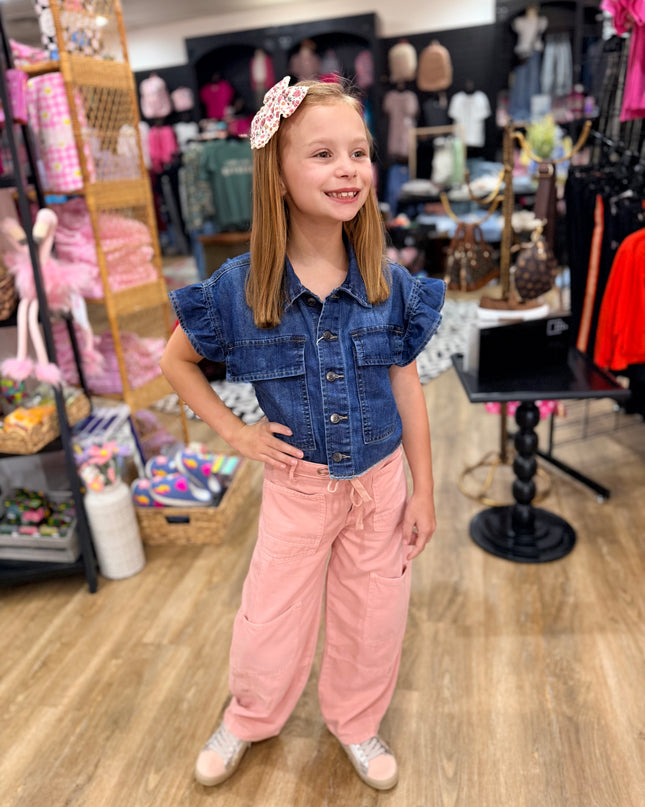 Grommet Waist Patch Barrel | Misty Rose
