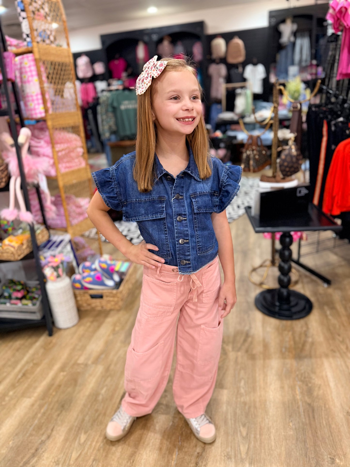 Grommet Waist Patch Barrel | Misty Rose