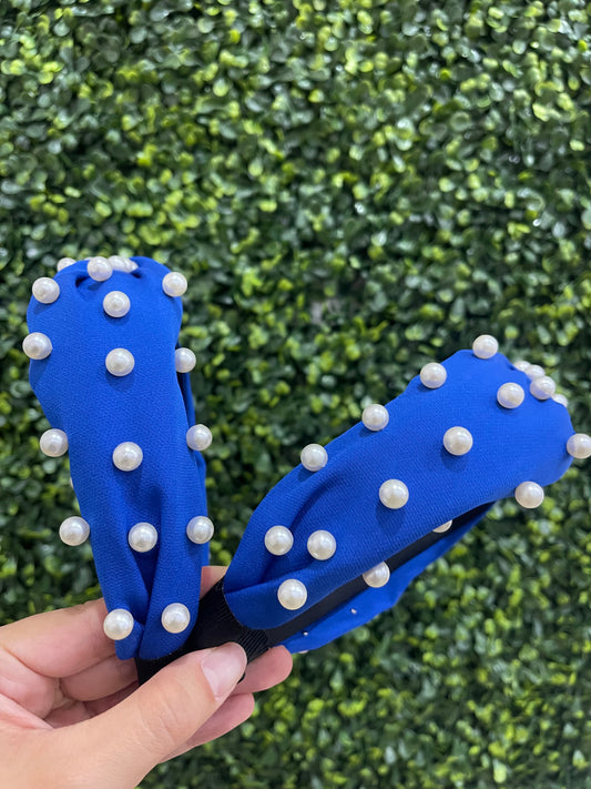 Royal Blue Pearl Headband