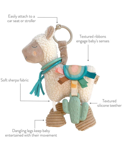 Itzy Friends Link & Love™ Activity Plush with Teether Toy: Llama