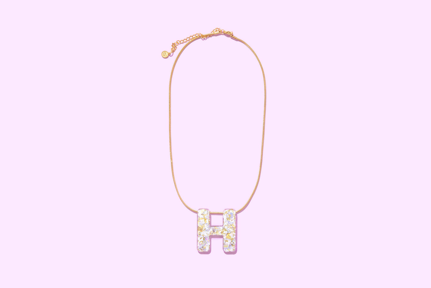 Letter Necklaces w/ Display - Pearl Confetti