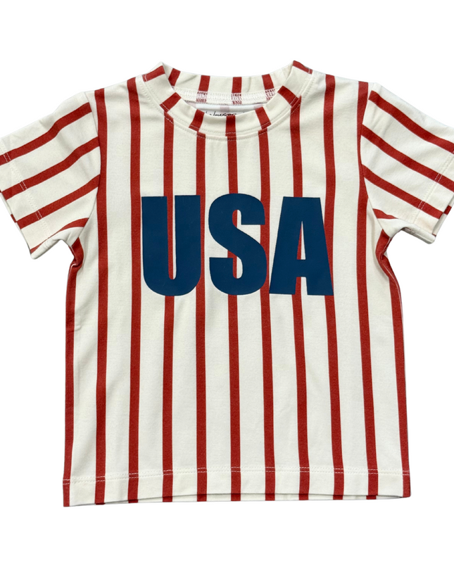 USA Striped Short Sleeve Tee