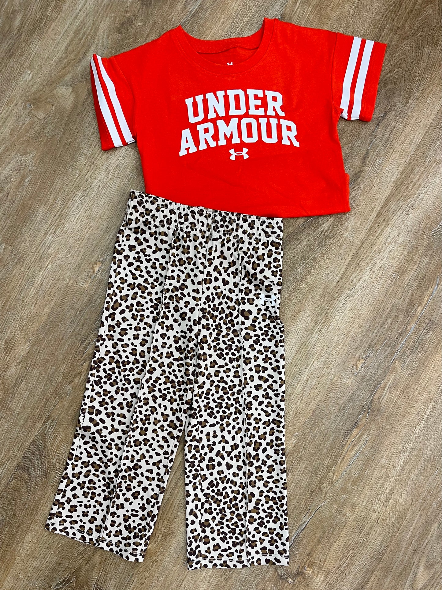 UA Wide Leg Pant Set | Red Cheetah