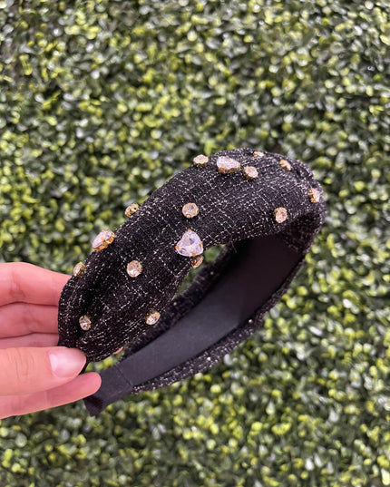 Tweed Embellished Headband