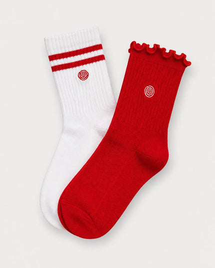 Sweet & Sporty Sock Set | Red