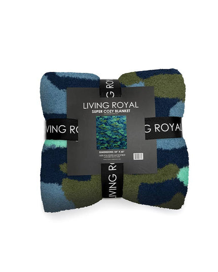 Throw Blanket - Camouflage - Blue & Green