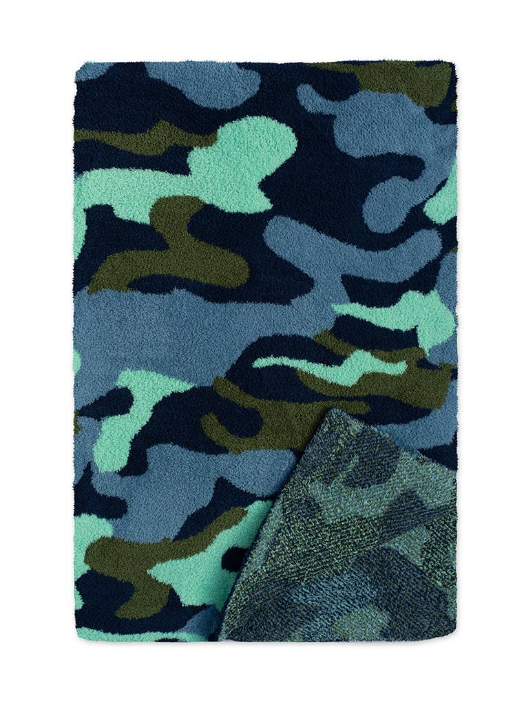 Throw Blanket - Camouflage - Blue & Green