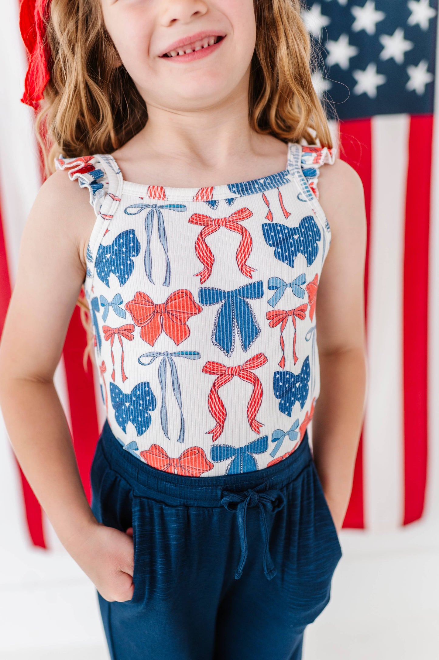 Red, White & BOW | Ribbed Tank | JUNE 10