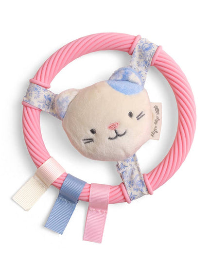 Itzy Ring Pal™ - Teething Ring with Plush Character: Taupe Bear