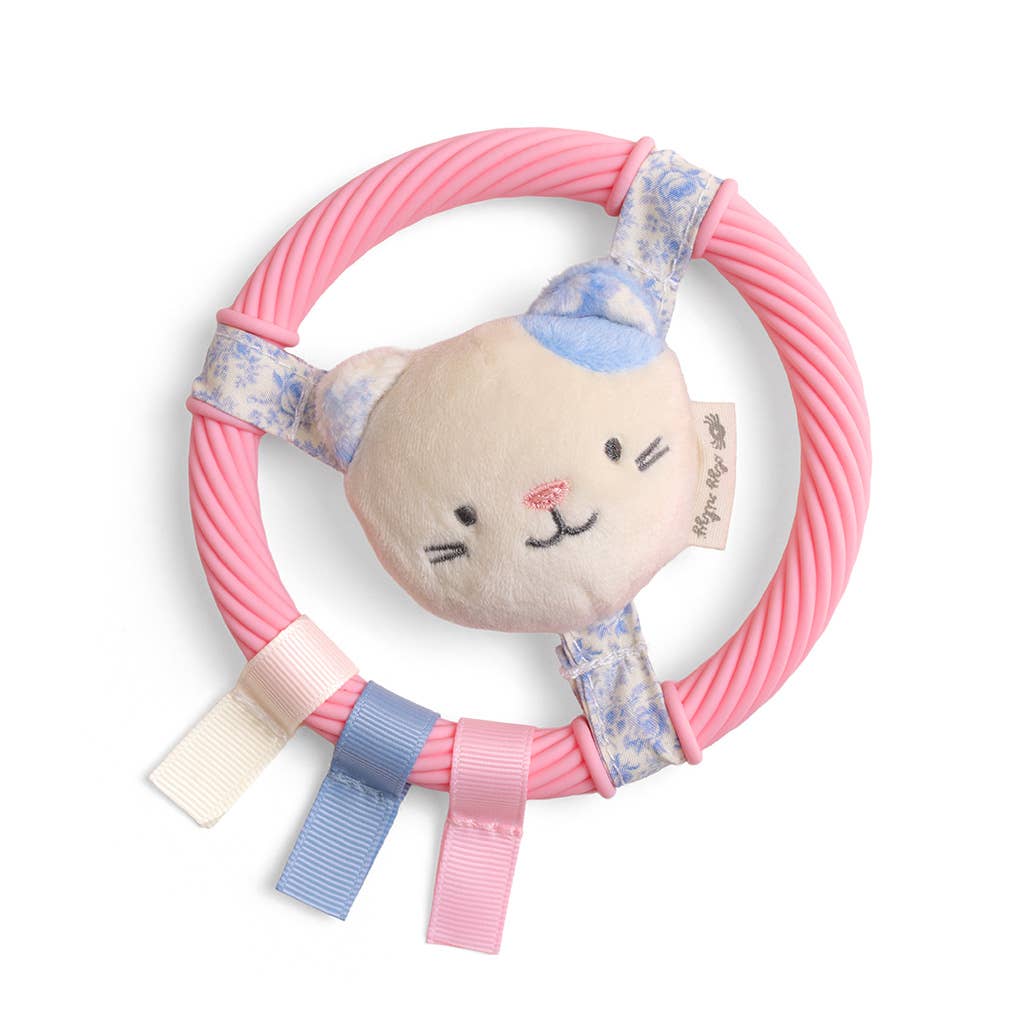 Itzy Ring Pal™ - Teething Ring with Plush Character: Red Tomato