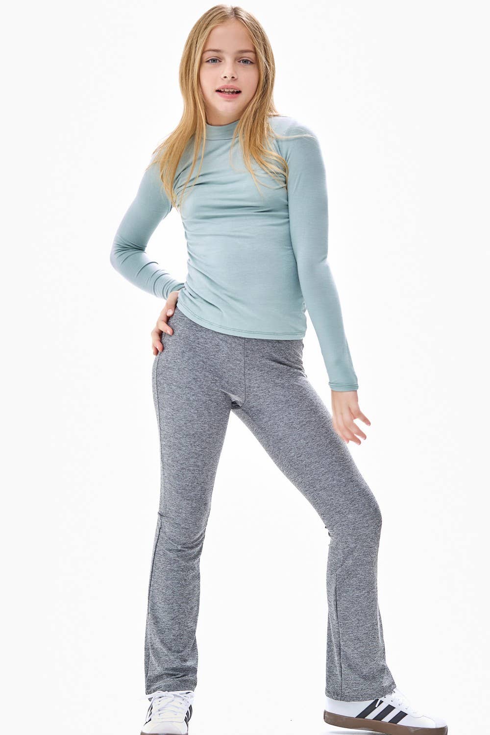 Mock Neck Long Sleeve Modal Knit Top | Red