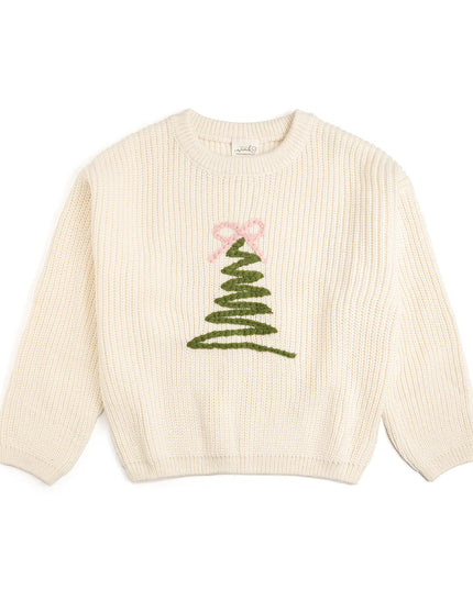 Coquette Christmas Tree Knit Sweater