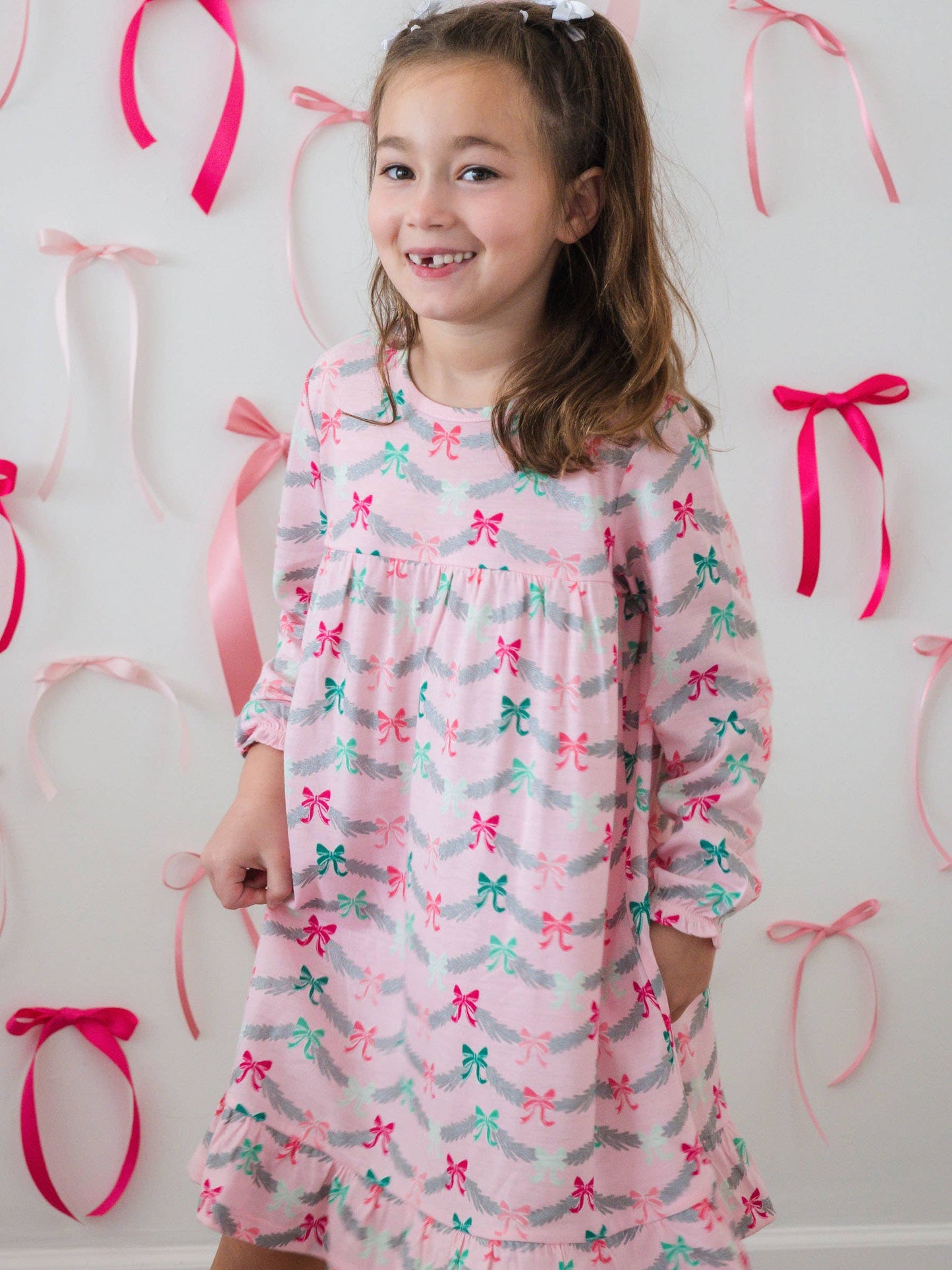Sparkle Pink Tinsel Tidings Pajama Night Gown