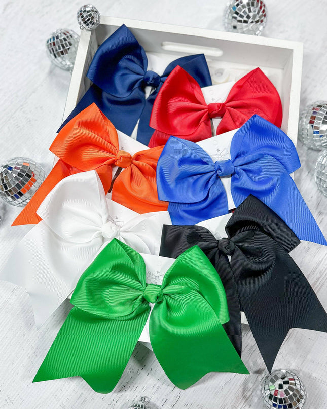 Solid Cheer Bow on Pony-O: Red