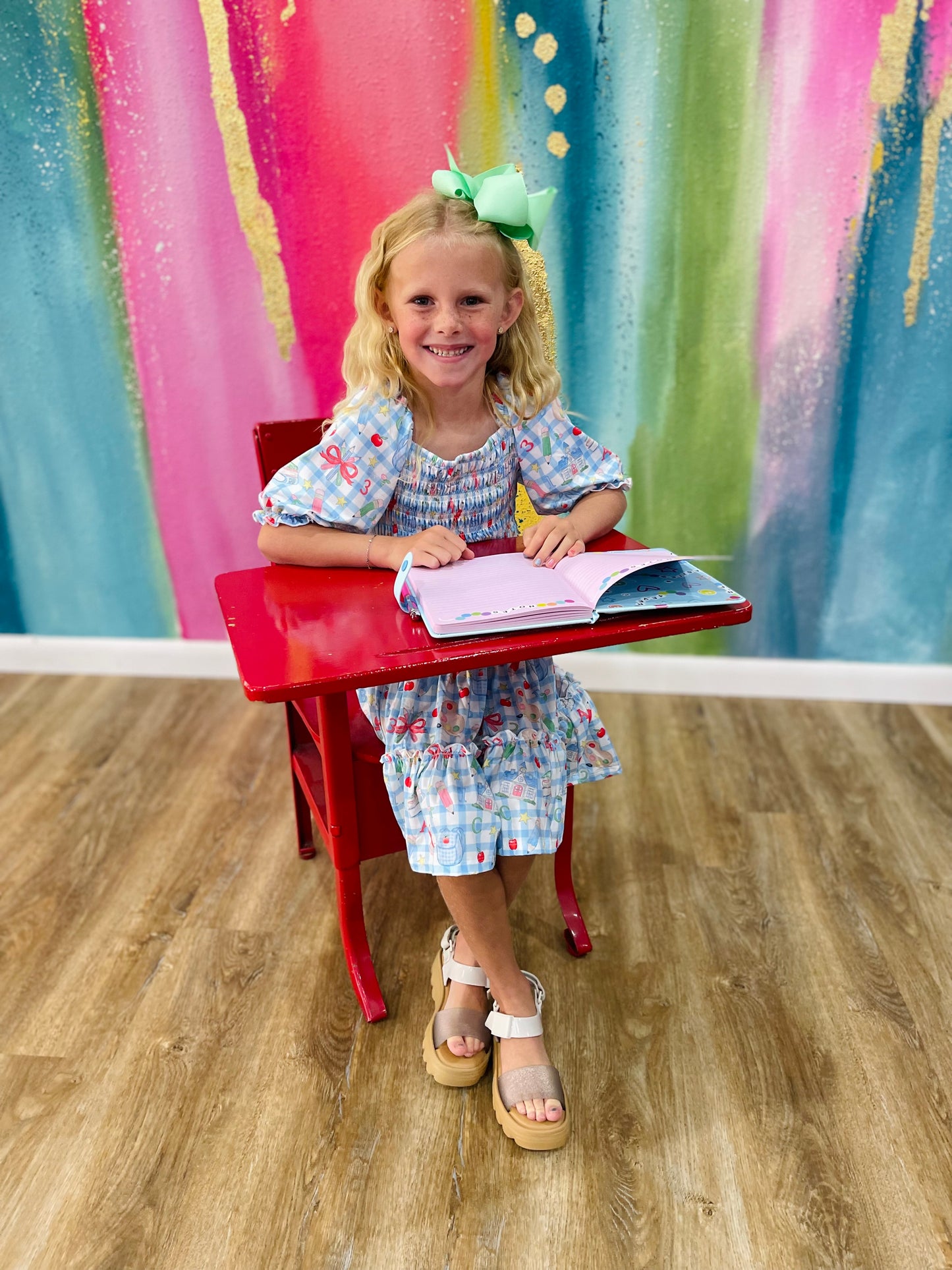 Honor Roll Smocked Ruffle Dress