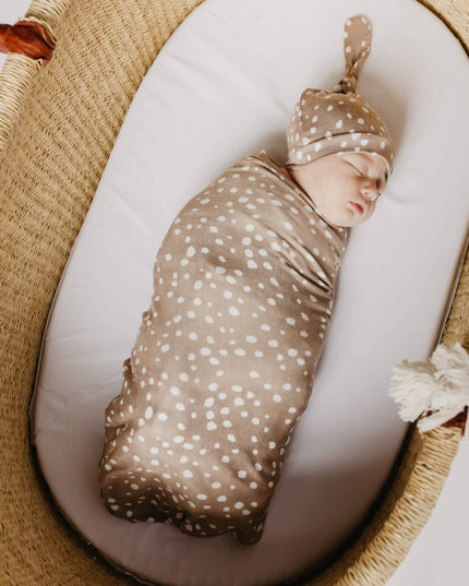 Knit Swaddle Blanket - Fawn