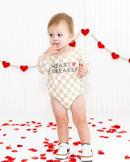 Heartbreaker Checkered Valentine’s Day Romper