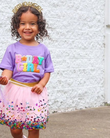 Birthday Girl Patch Short Sleeve T-Shirt