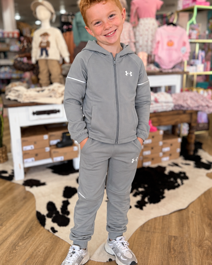UA Double Knit FZ Set | Grey