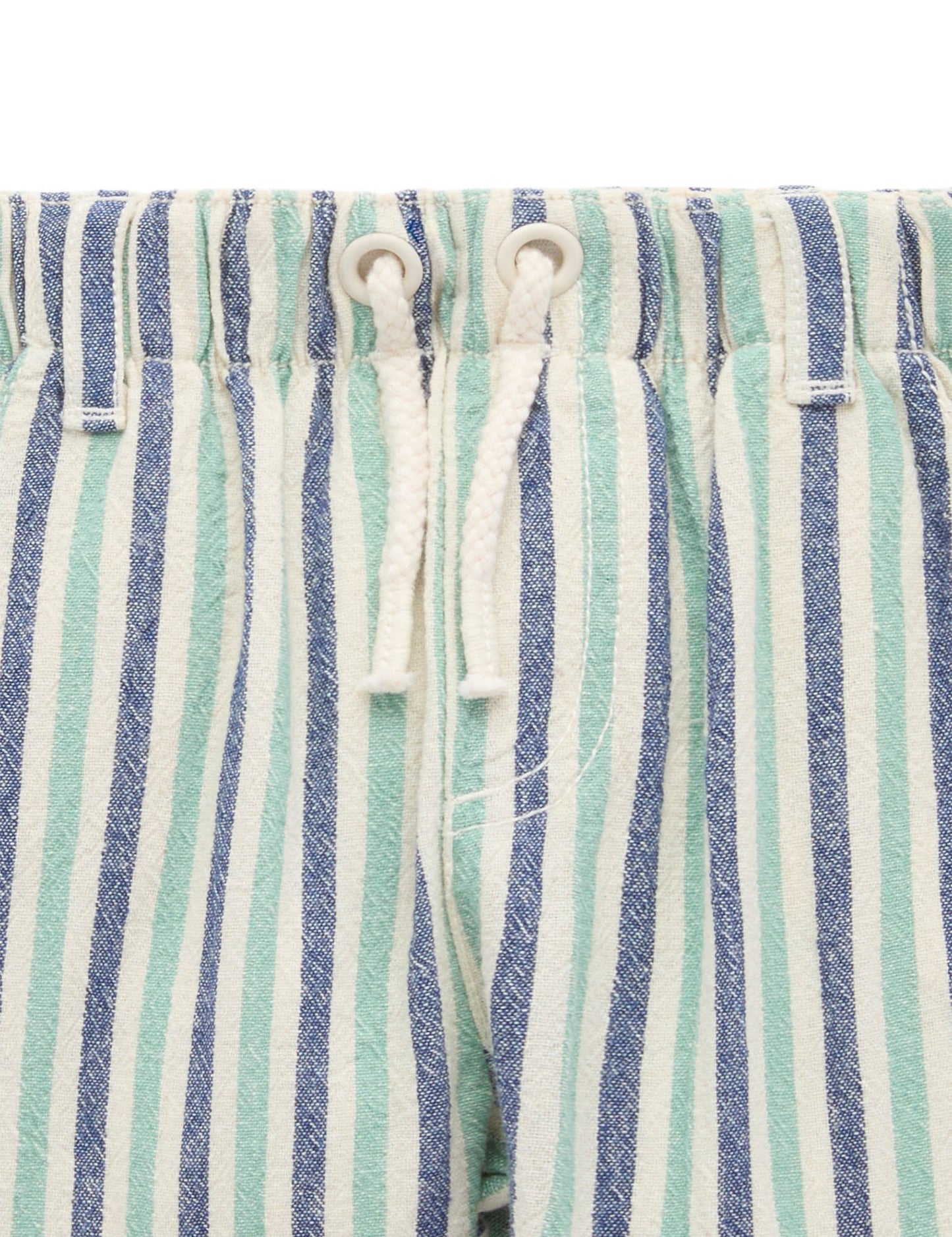 Pull On Striped Shorts | Teal Stripe