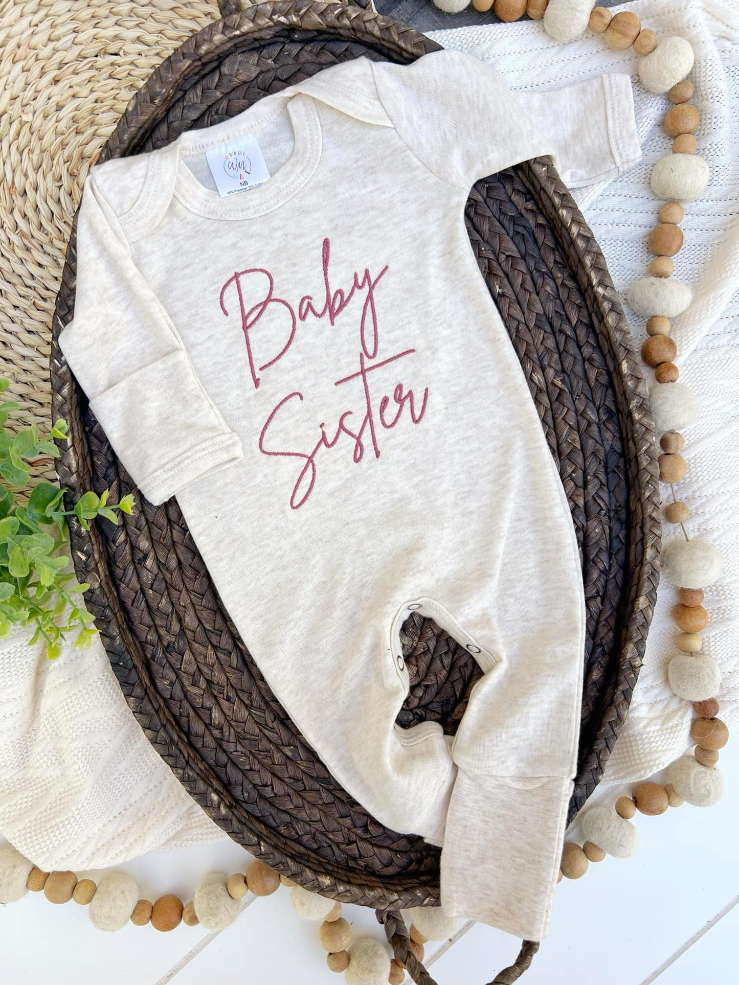 Baby Romper | Baby Sister Pink