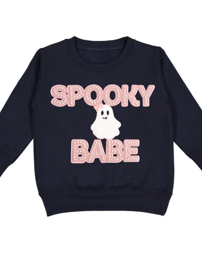 Spooky Babe Patch Halloween Sweatshirt