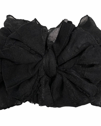 Black Ruffled Headband