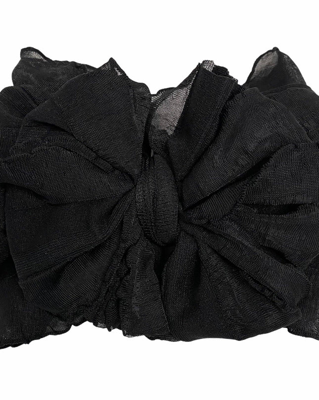 Black Ruffled Headband
