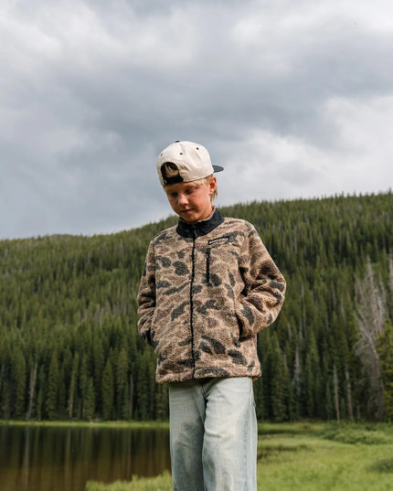 Youth Mountain Fleece Sherpa Jacket | Rocky Mountain Camo