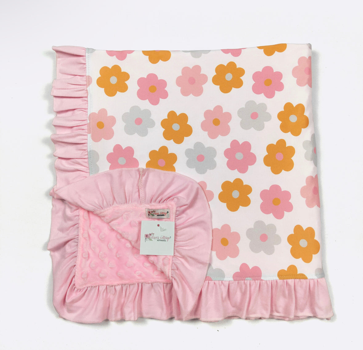 Minky Ruffle Baby Blanket