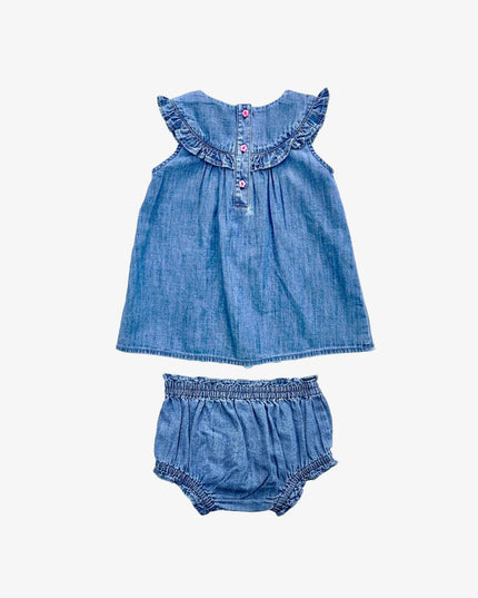 Melody Embroidered Denim Dress