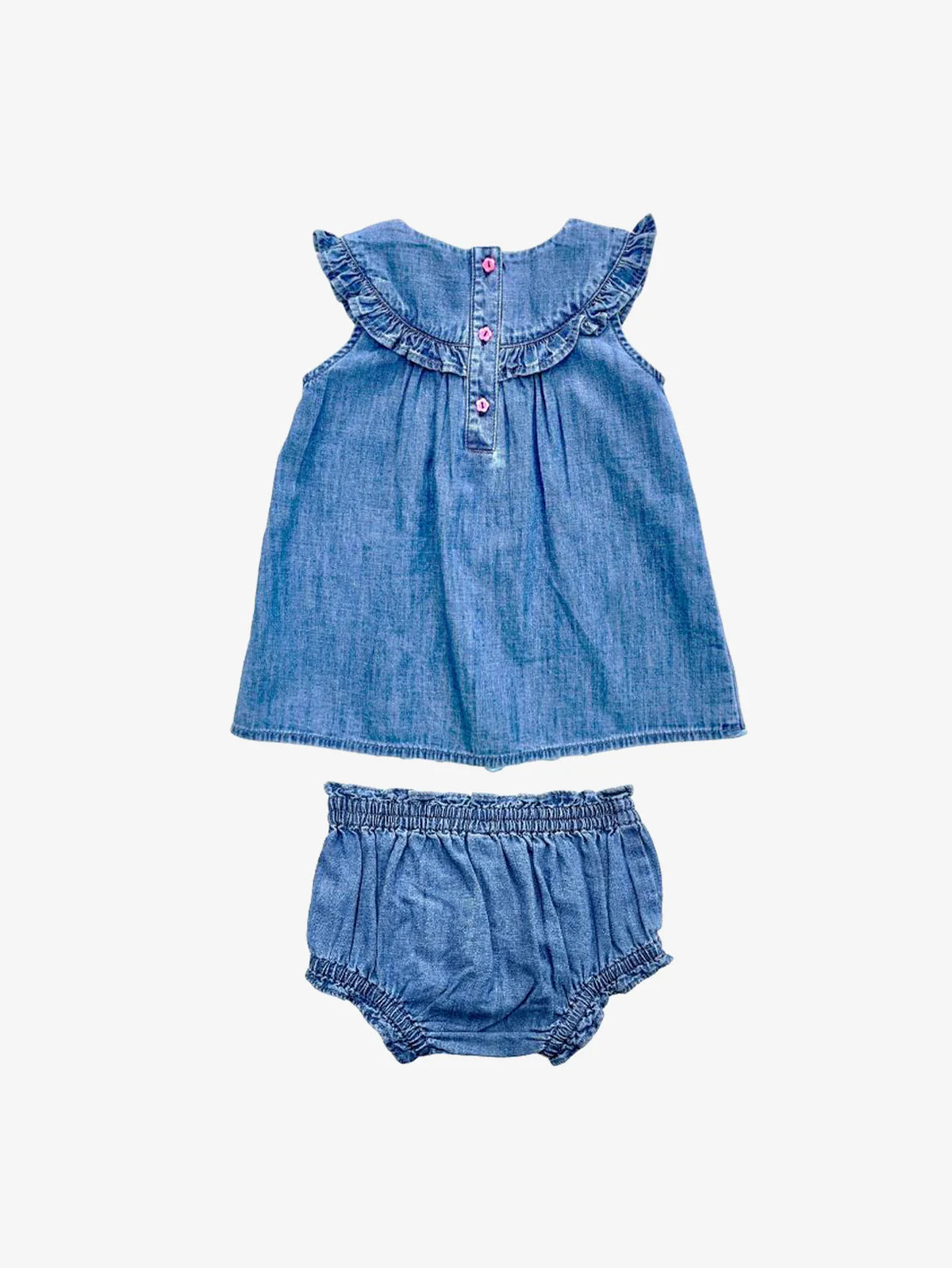 Melody Embroidered Denim Dress