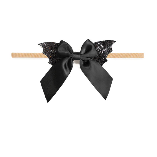 Bat Halloween Bow Baby Headband