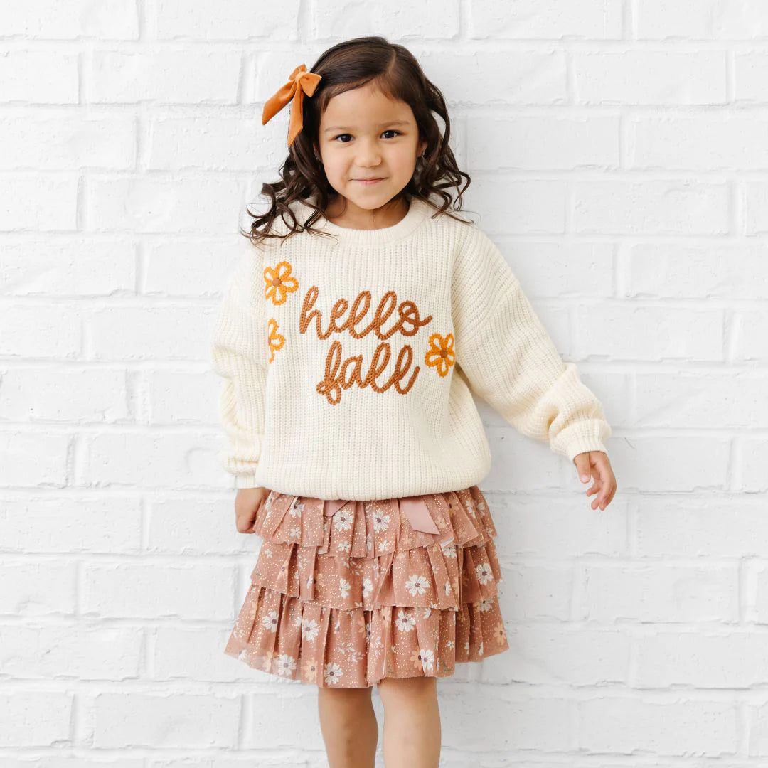 Ditsy Fall Floral Tiered Tutu