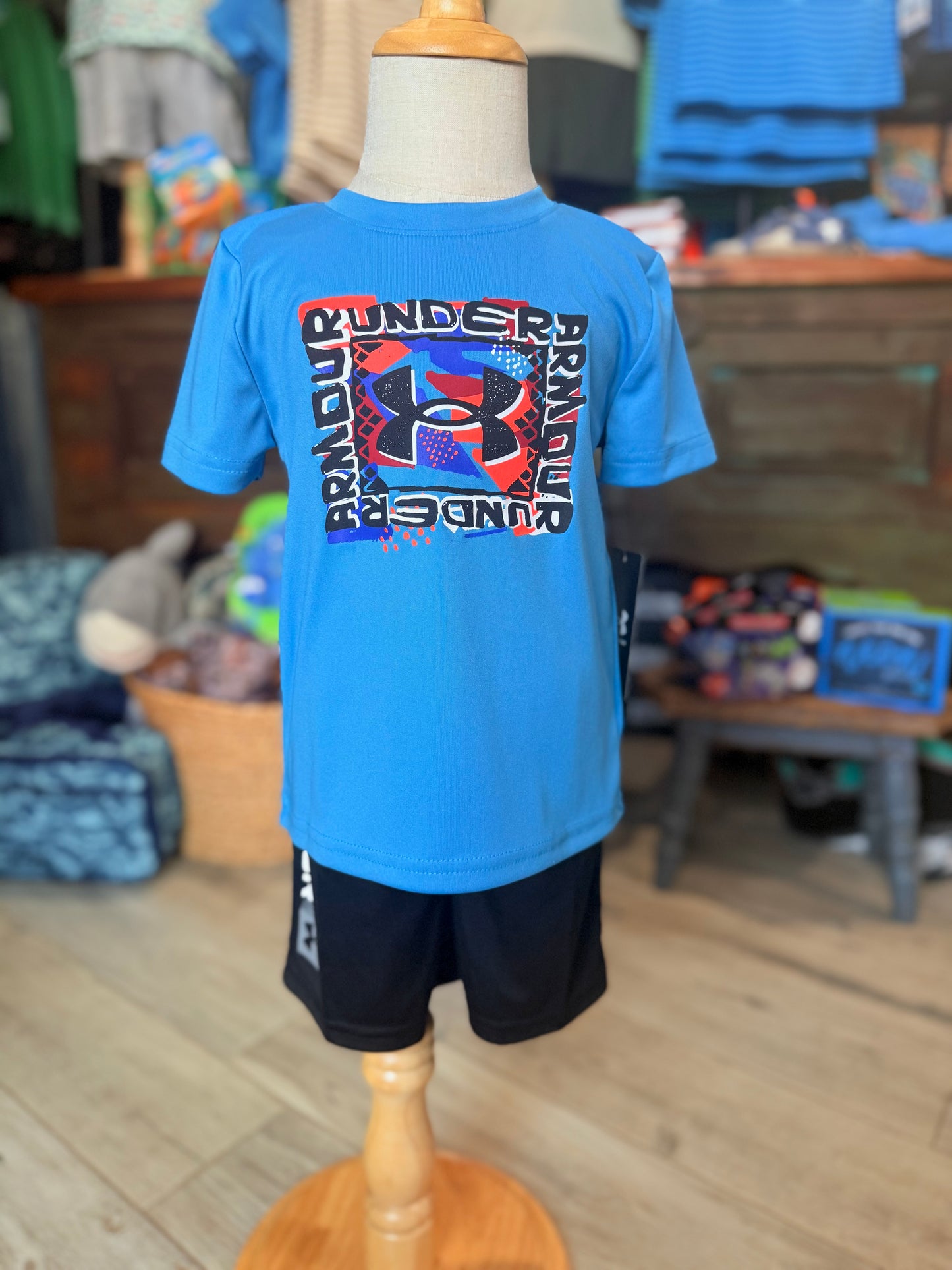 UA Sketch Logo Dri-Fit Tee | Ether Blue | 2T-4T