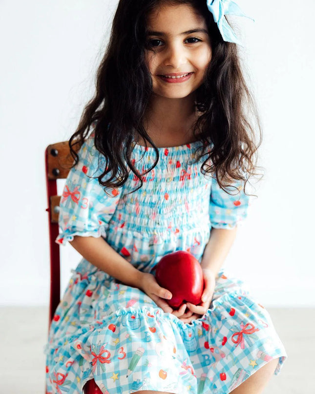Honor Roll Smocked Ruffle Dress