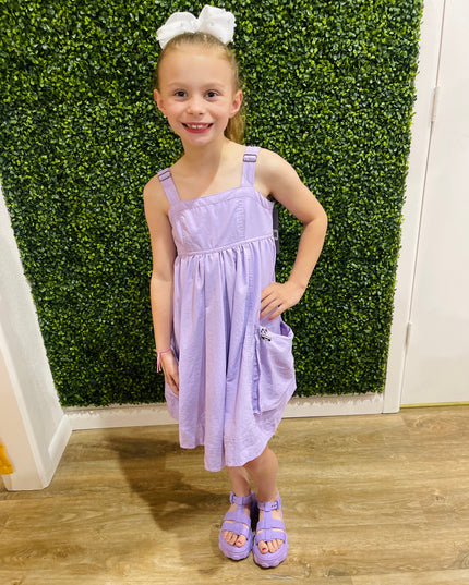 Cargo Strap Dress | Lilac