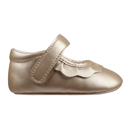 Amina Crib Shoe | Gold 3T