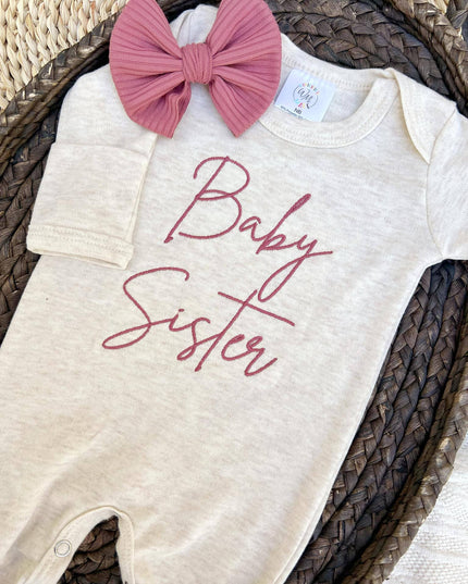 Baby Romper | Baby Sister Pink