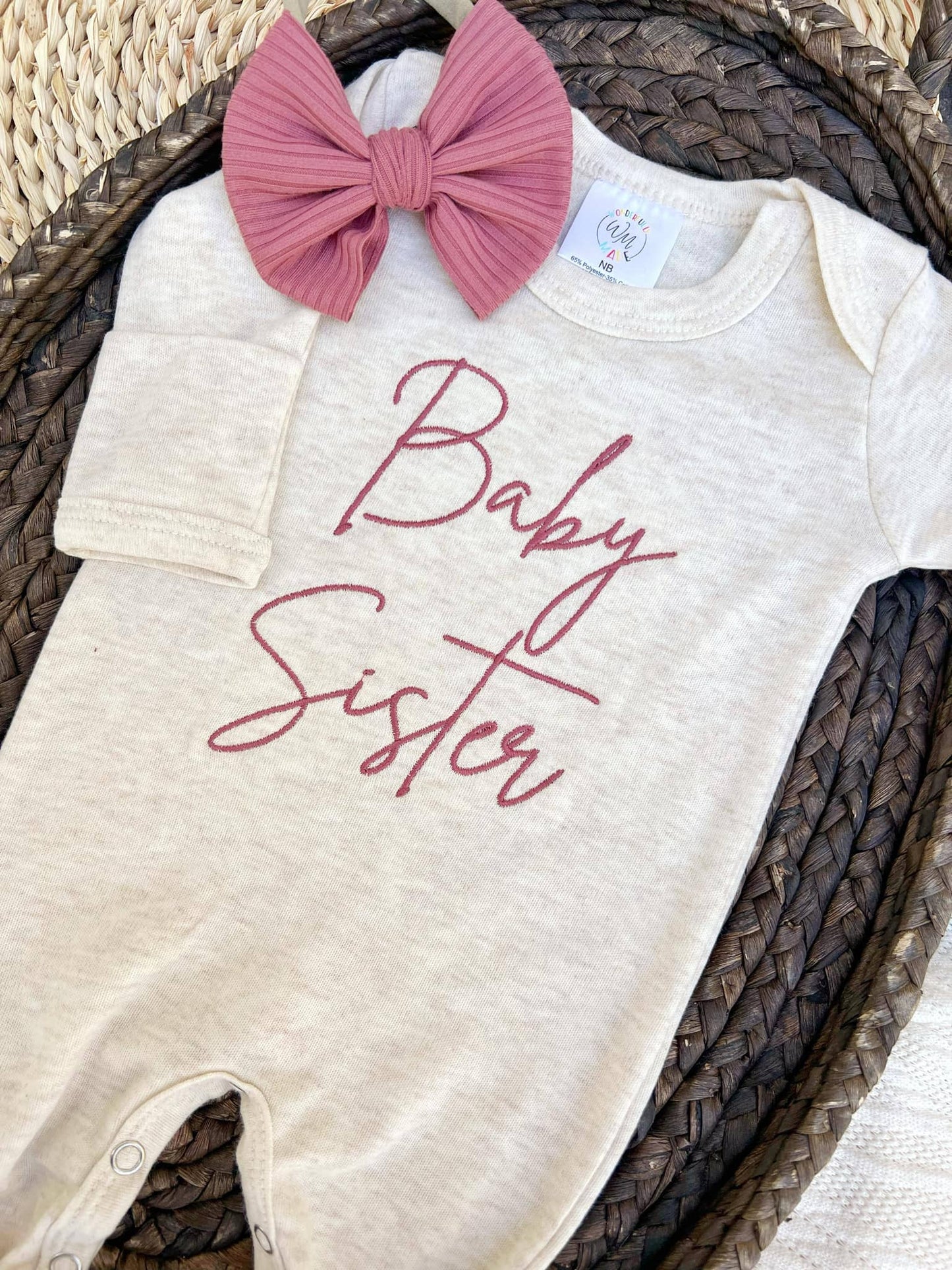 Baby Romper | Baby Sister Pink