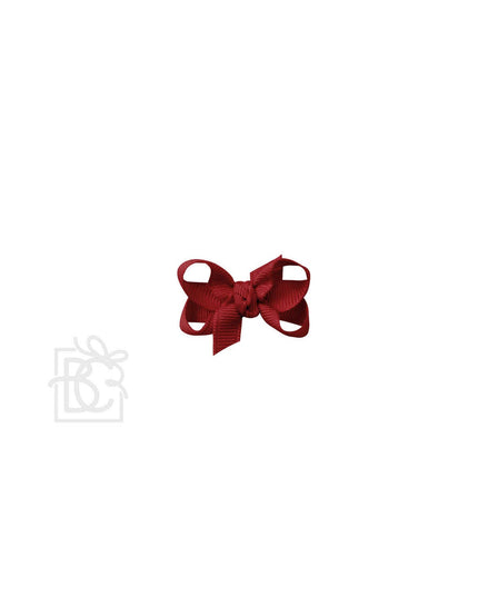 SIGNATURE GROSGRAIN BOW ON CLIP: 5.5" Huge - 2.25" Ribbon on Alligator Clip / WHITE