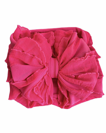 Neon Pink Ruffled Headband