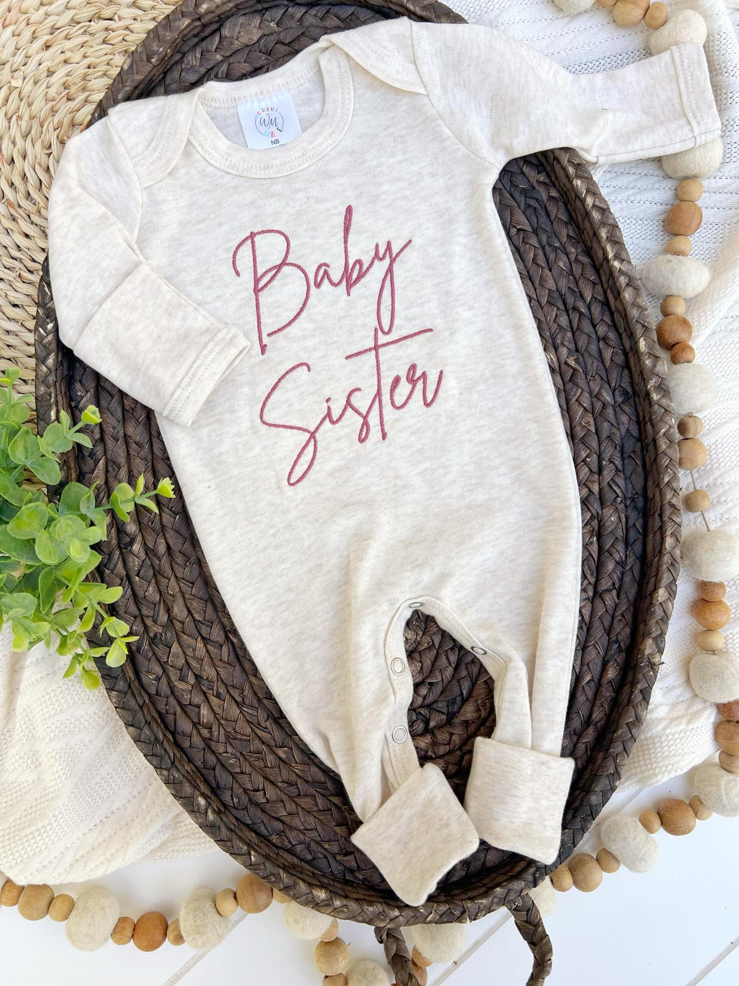 Baby Romper | Baby Sister Pink