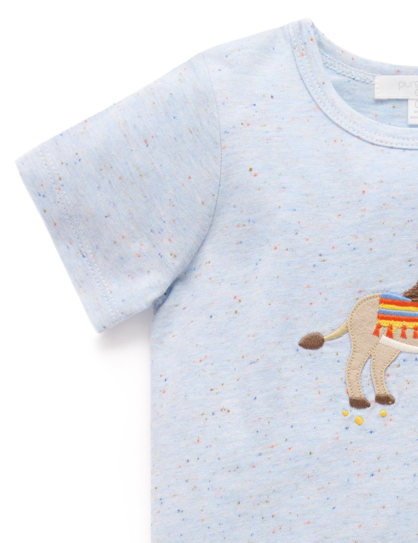 Donkey Linen Blend Short and Tee Set | Blue