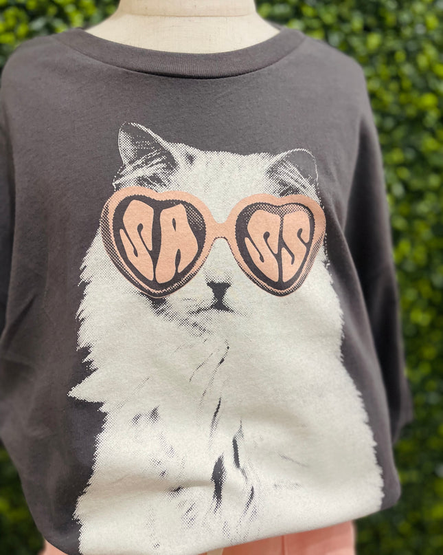 Sass Cat Tee | Black