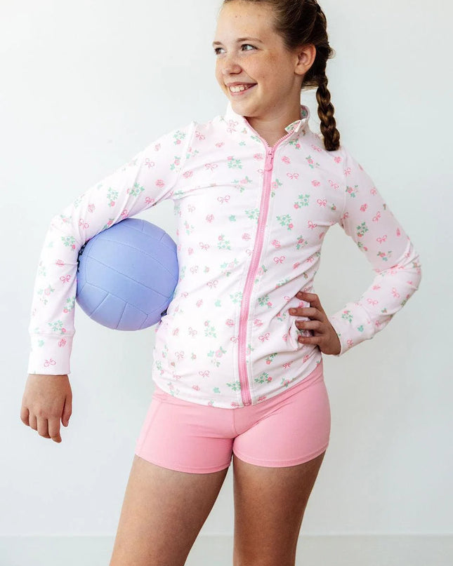 Graceful Garden Full-Zip Ruffle Active Jacket