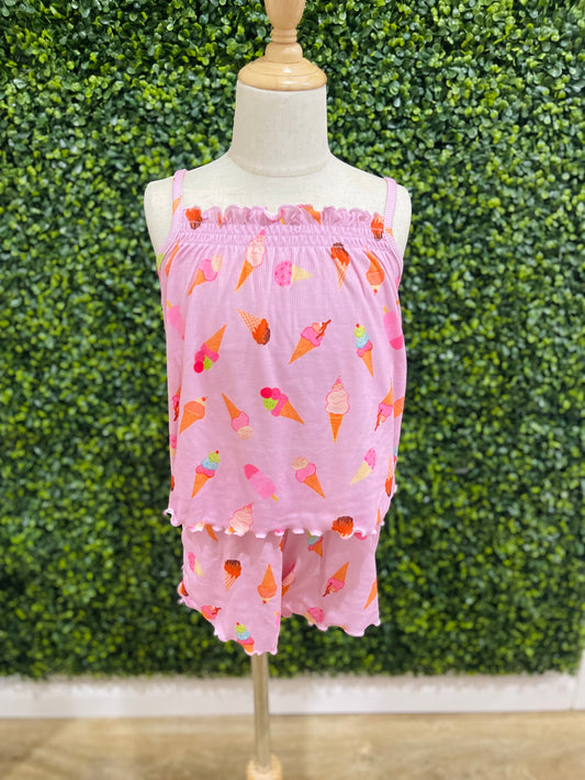 Ice Cream Pajama Set | Light Pink