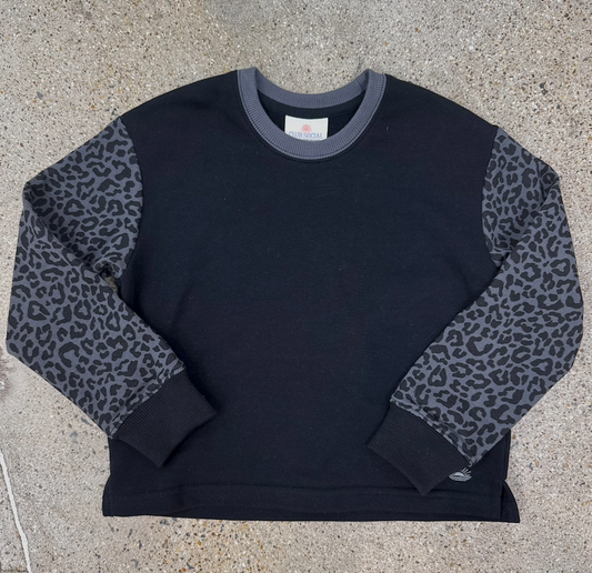 Day Off Crewneck | Midnight Cheetah