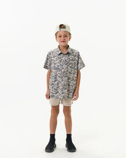 Youth Performance Button Up | Classic Deer Camo