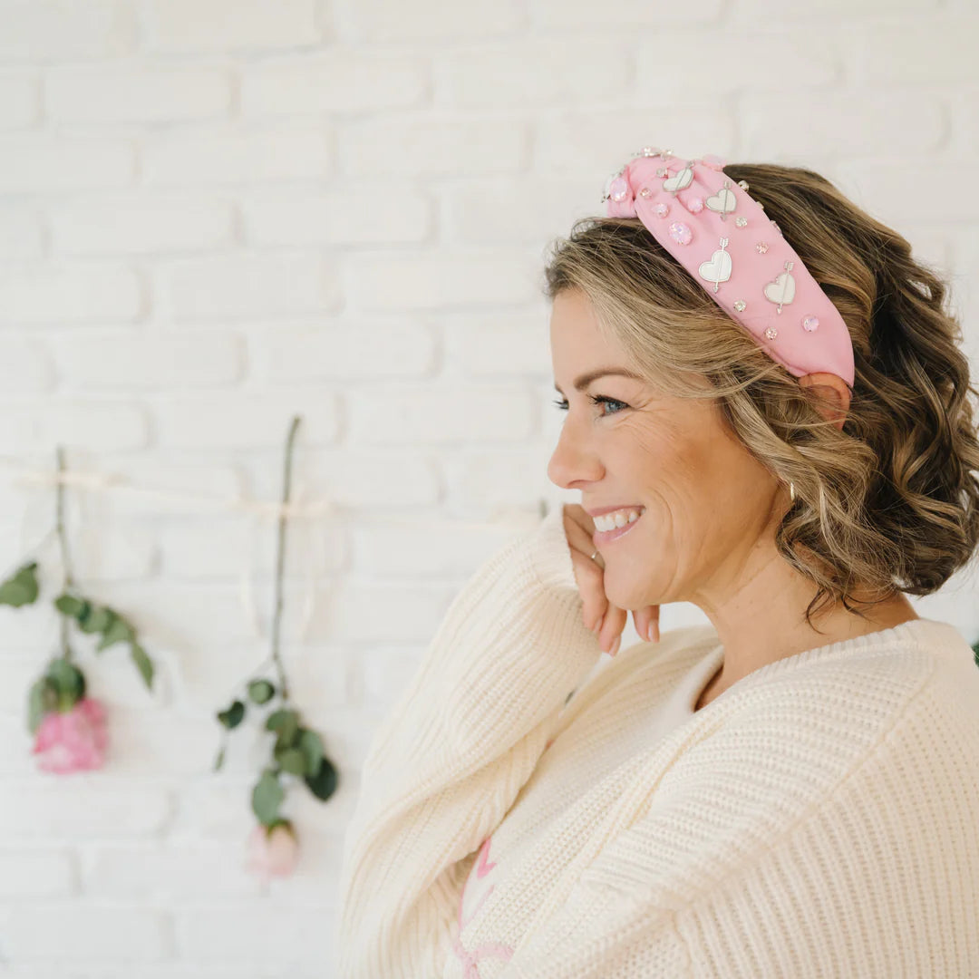 Adult Pink Valentine’s Gemstone Headband